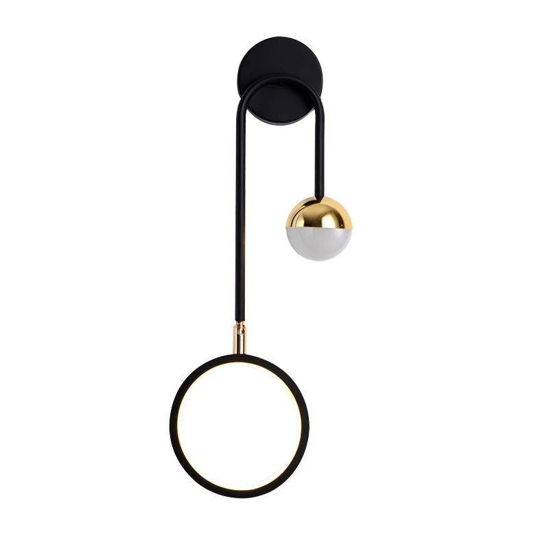 Modern Led Wall Lamp Nordic Sconce Round Lighting Luxury Rotatable Corridor Bedside Hallway Living Room Dining Indoor Deco Light