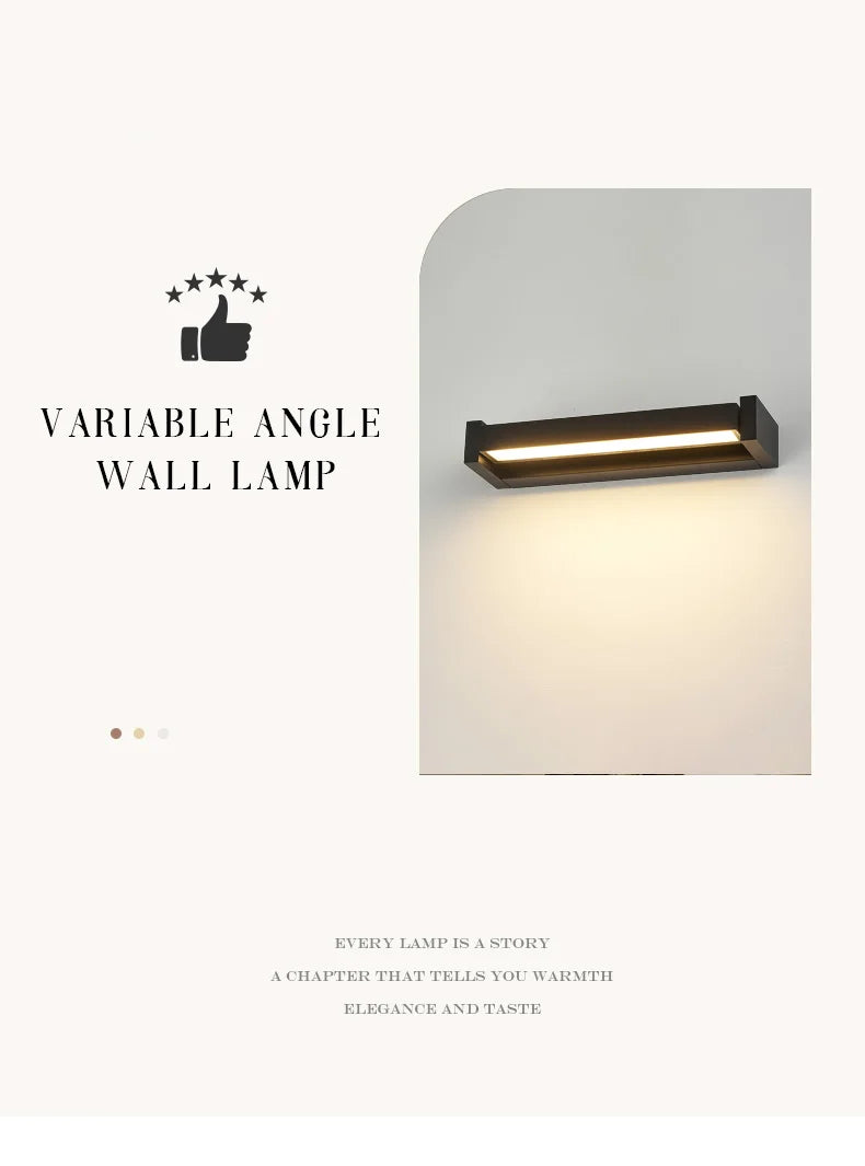 2025 new model.  Outdoor waterproof wall lamp.  Can rotate.  Aluminum and glass materials.  18W, minimalist landscape light