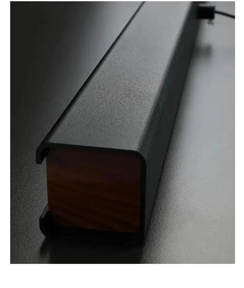 Nordic Minimalist Dining Table Pendant Lamp Modern Kitchen Bar Chandelier Black White Office Long Strip Hanging Light Fixture