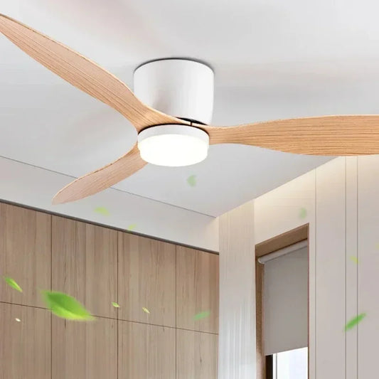 Modern LED Ceiling Fan Lights, Low Floor Decorative Lights with Remote Control, Home Lighting with Fans in Bedrooms and Homes