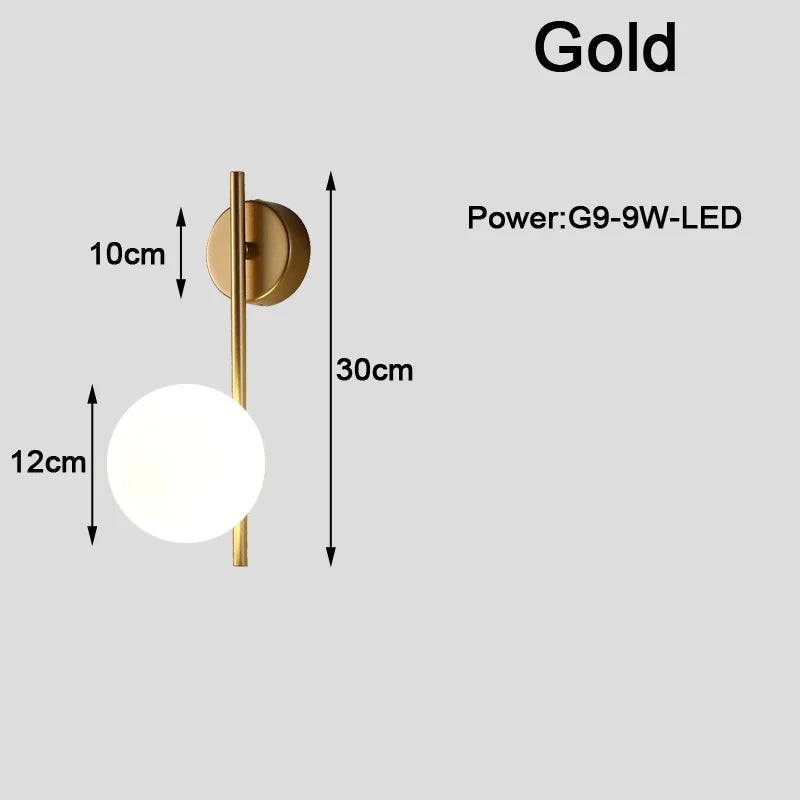 Indoor LED Wall Lamps with G9 Light Bulb for Bedroom Living Room Nordic LED Wall Lights Wall Lights Wall Sconce for Corridor