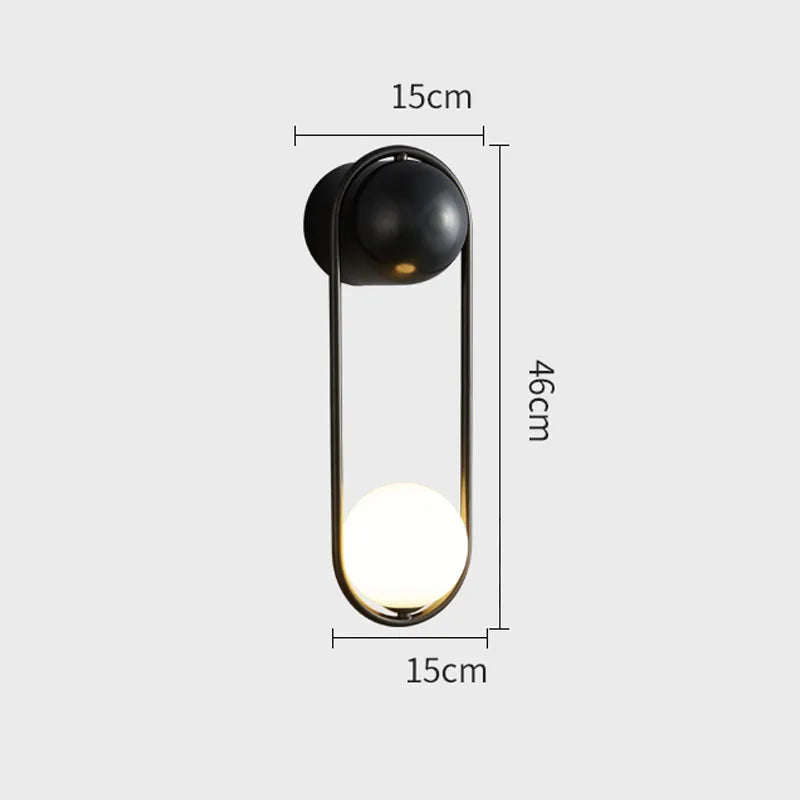 Minimalist U-shaped Wall lamp Modern designer Creative Study Living room Bedroom Background Wall light Bedhead