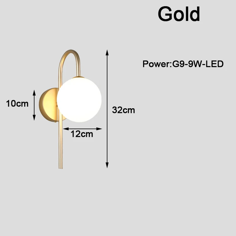 Indoor LED Wall Lamps with G9 Light Bulb for Bedroom Living Room Nordic LED Wall Lights Wall Lights Wall Sconce for Corridor