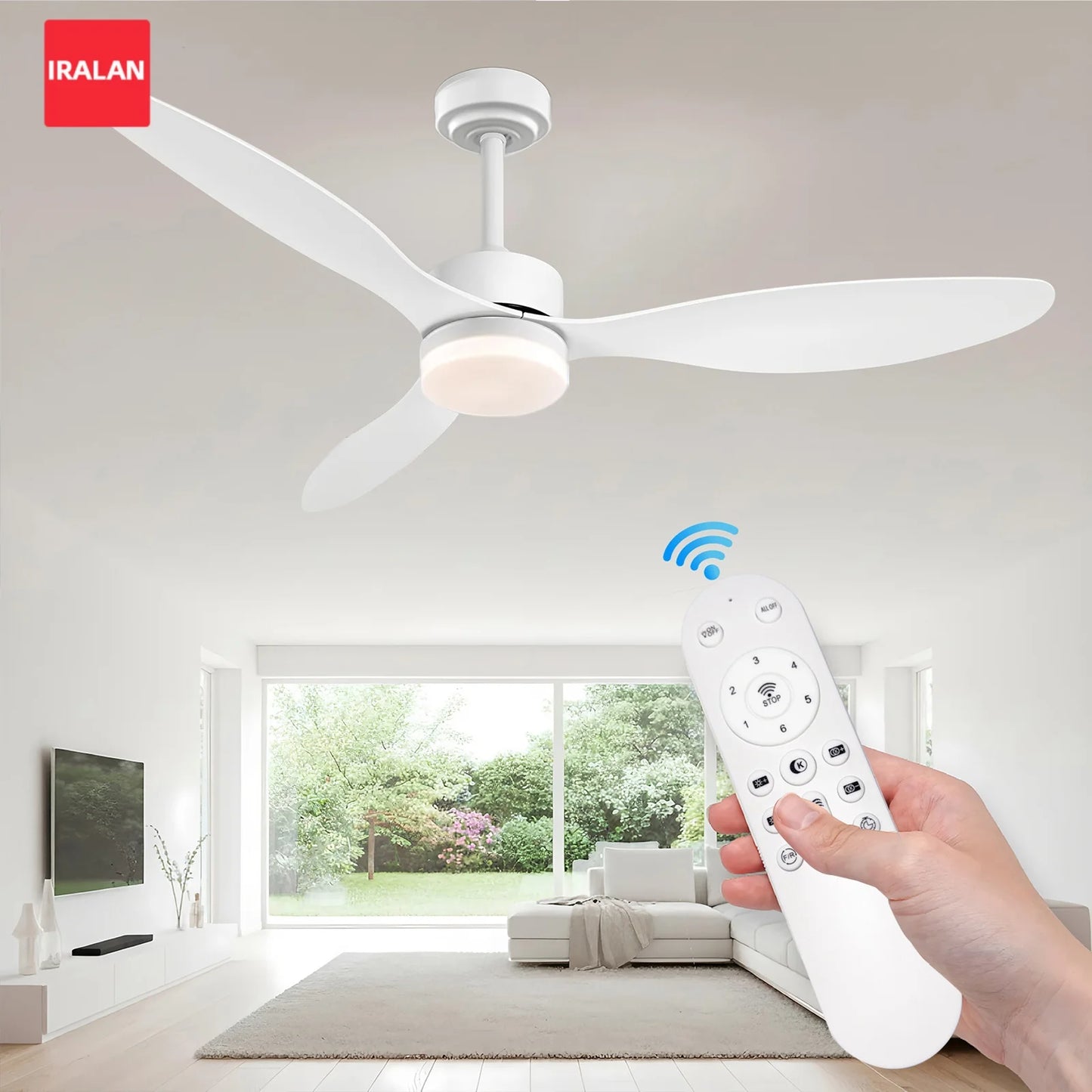 Modern Ceiling Fan with Light and APP Remote Control LED Ceiling Lamp 6-speed Wind DC Motor Bedroom Living Room Ceiling Fan Lamp