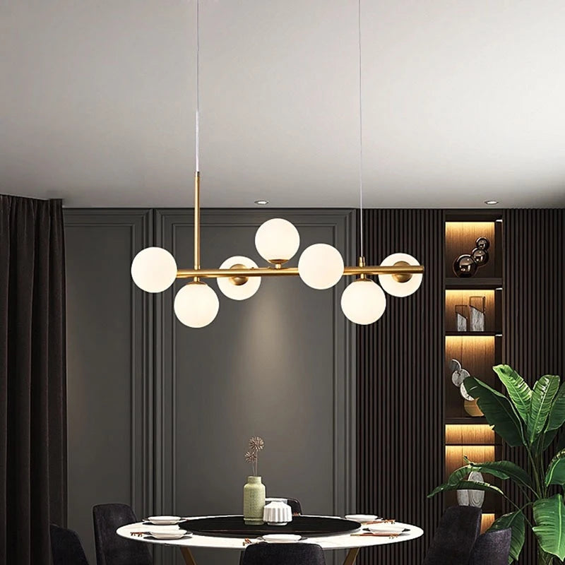 Modern Glass Pendant Lights Black Gold For Living Room Kitchen Restaurant Hotel Bar Front Desk Decor Hanging Lighting Fixture