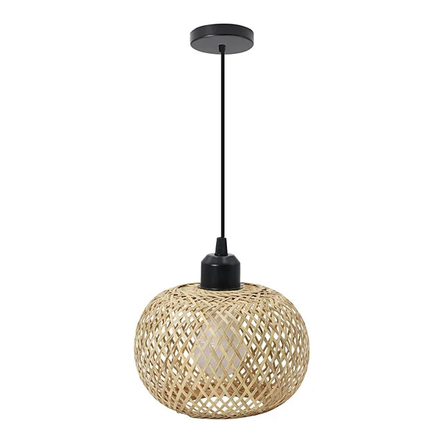Bamboo Pendant Lamp Hanging Lamp Handmade Rattan Chandelier Fixture Restaurant Dining Room Indoor Lighting AC85-260V