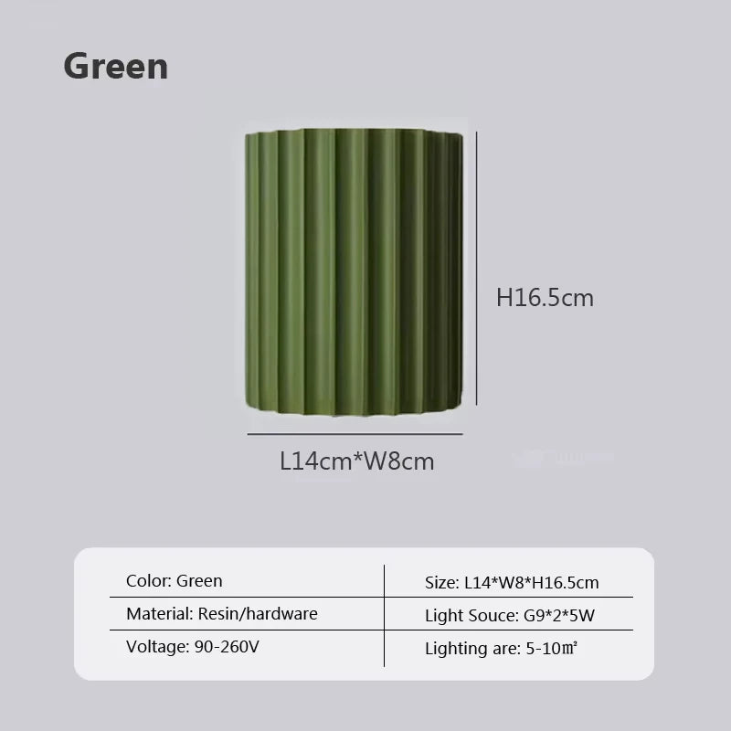 Nordic LED Wall Lamp Resin Sconces G9 Blub For Bedroom Bedside Background Hallway Restaurant Home Decor Wall Lighting Fixtures