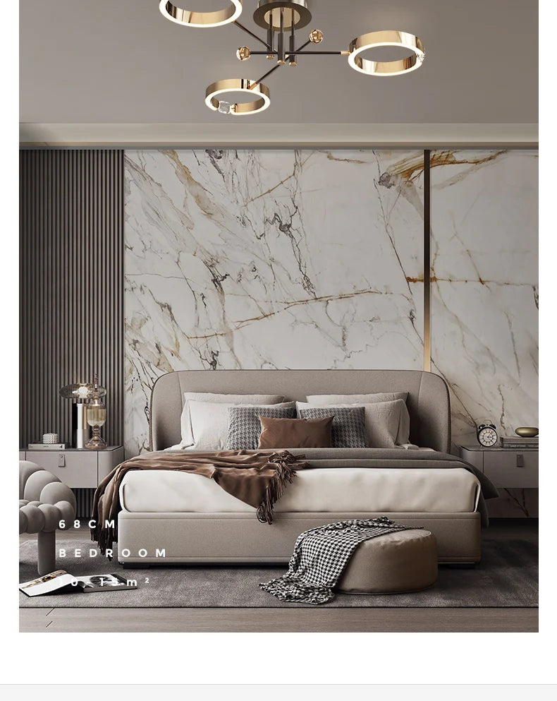Modern Luxury Chandelier Lighting For Living Room Bedroom Plated Gold Aluminum Remote Control Pendant Lights Crystals Decoration