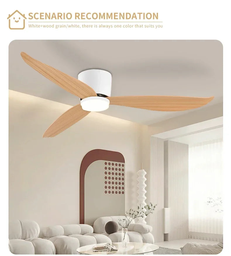 46 52 Inch LED Pendant Light, Bedroom, Dining Room, Living Room, Intelligent Remote Control Dimming Fan, Nordic Style 96-220V