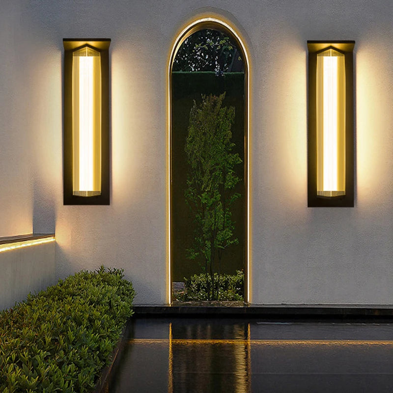 Outdoor Wall Lamp Waterproof Stainless Steel Porch Courtyard Lamp Garden Villa Entrance External Wall Light Outdoor Lighting