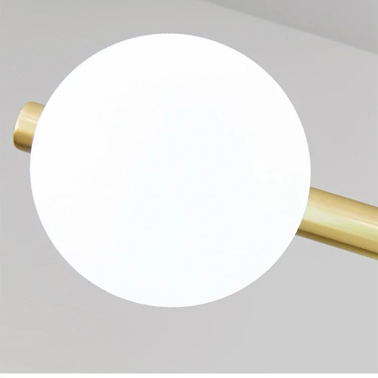 Modern 5/6 White Glass Balls Dining Room Chandelier for Kitchen Island Table Living Room Bedroom Suspension Lamp LED Lighting