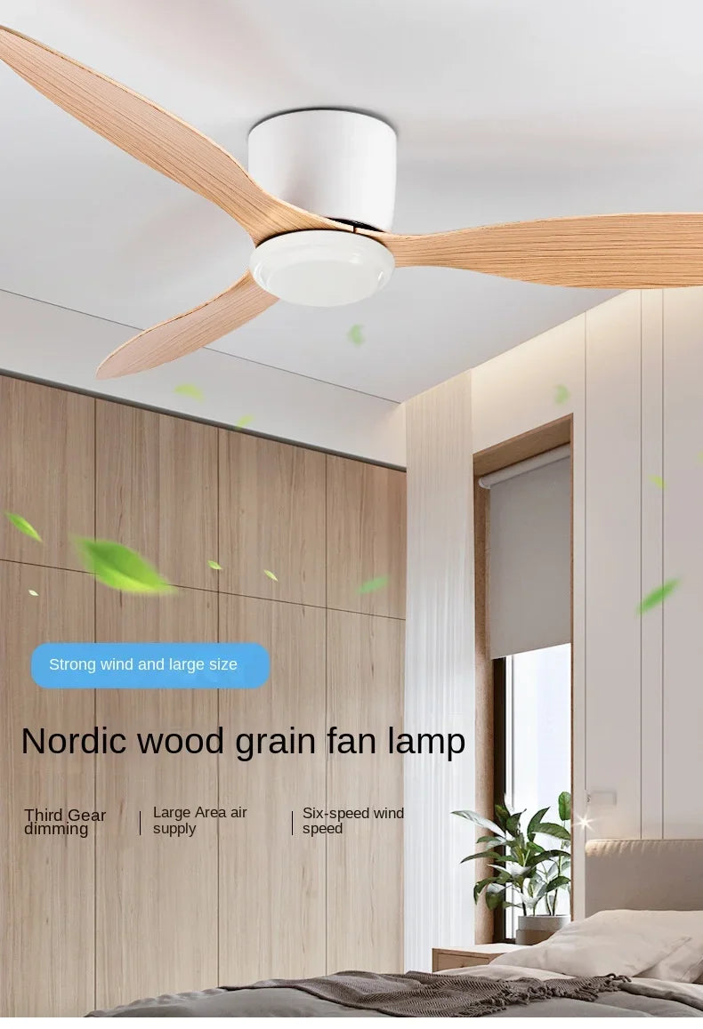 Modern Black White Low Floor DC Motor 30W Ceiling Fans With Remote Control Simple Ceiling Fan Without Light Home Fan