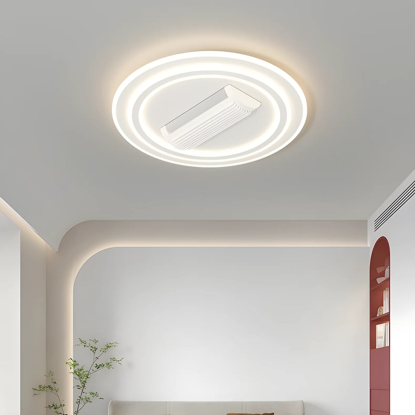 Nordic Smart LED Ceiling Fan Light APP Remote Control Dimming Square Round 220V Ceiling Fan Light Fixture Bedroom Living Room