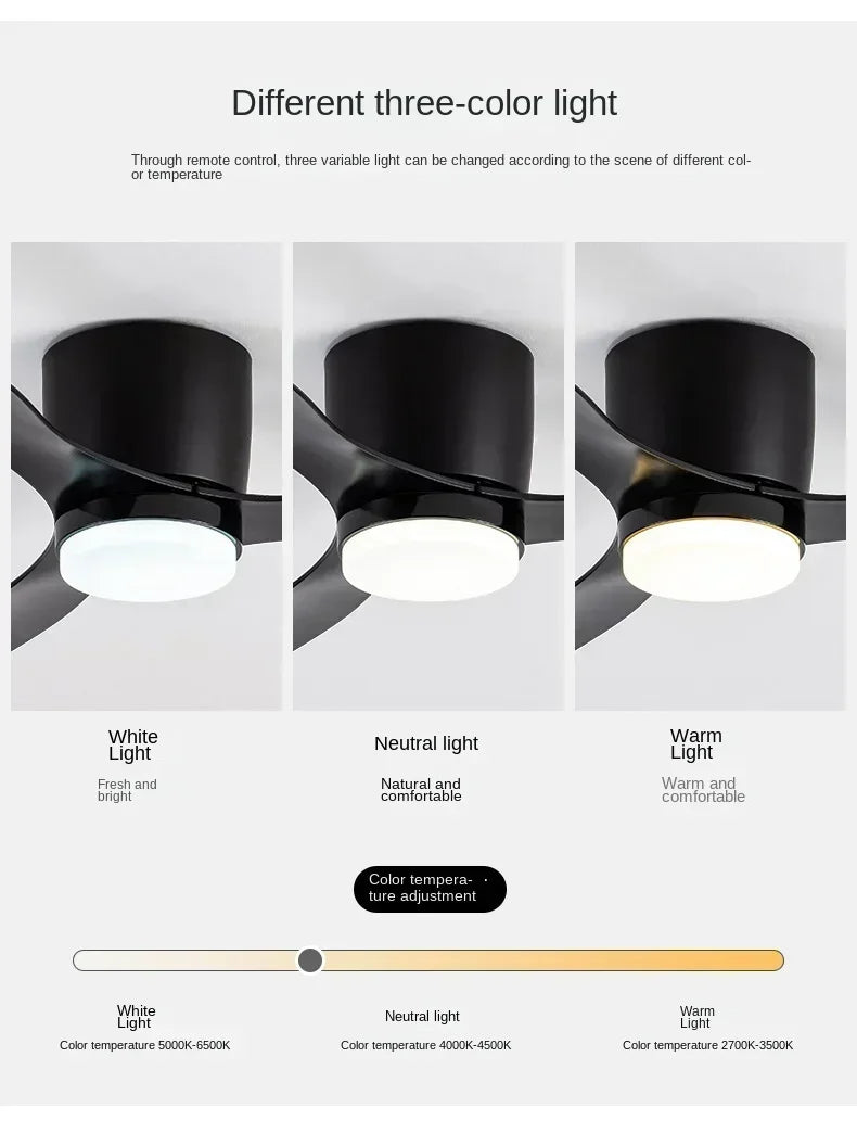 LED Ceiling Mounted Living Room Fan Light, Nordic Restaurant Decorative Ceiling Fan, Household Minimalist Electric Fan Light