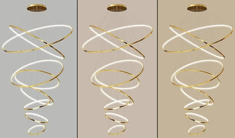 Modern home decor led lights pendant light lamps forstaircase Chandeliers for living room hanging light indoor lighting