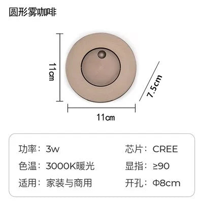Recessed Rotation LED Reading Wall Light Living Room Bedroom Bedside Hotel Corridor Entrance Wall Lamp Hidden Decor Wall Sconce