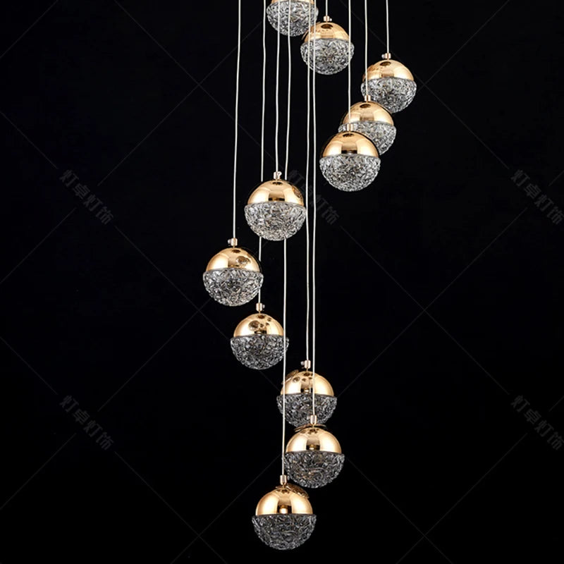 Modern home decor led lights pendant light lamps forstaircase Chandeliers for living room hanging light indoor lighting