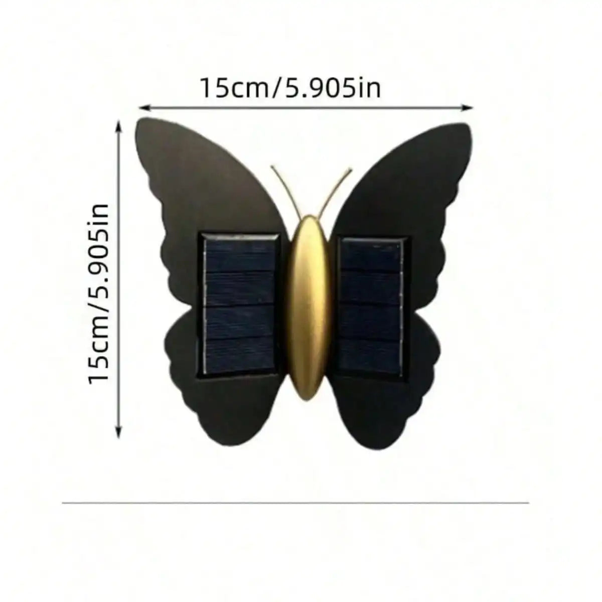 Solar Butterfly Wall Light Outdoor Waterproof LED Decorative Sconce Lamp for Garden Fence Patio Backyard Holiday Lighting Decor