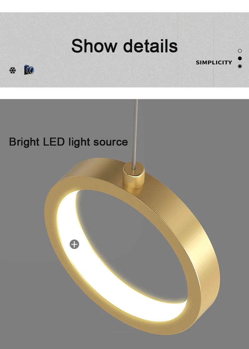 Nordic LED Pendant Light Indoor Lighting Fixture Living Bedroom Bedside Home Decoration Dining Table Hanging Lamps Pendant Lamp