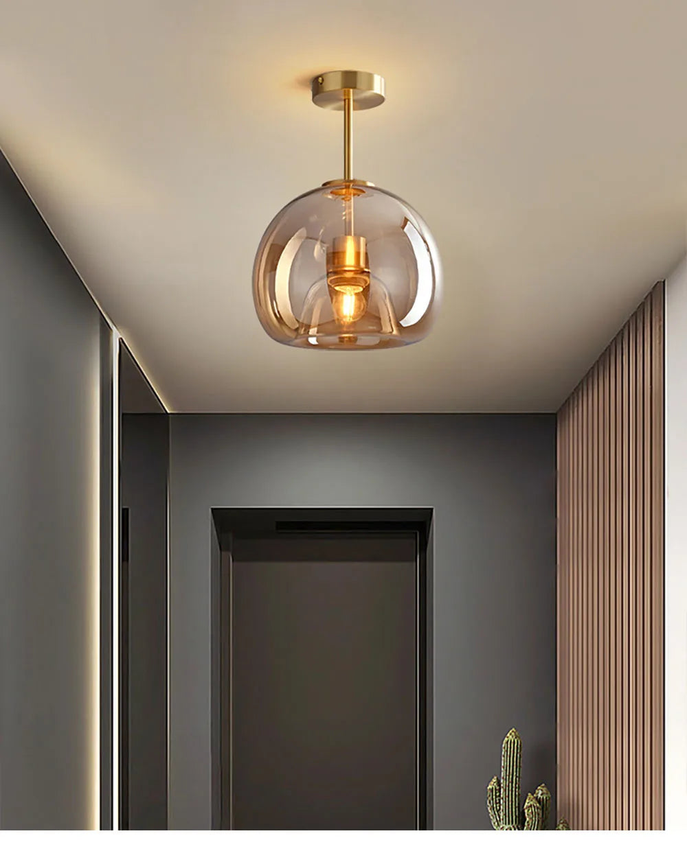 Modern Minimalist Glass Ceiling Light Nordic Corridor Aisle LED Dinning Room Lamp Creative Living Room Lighting Home Decorations