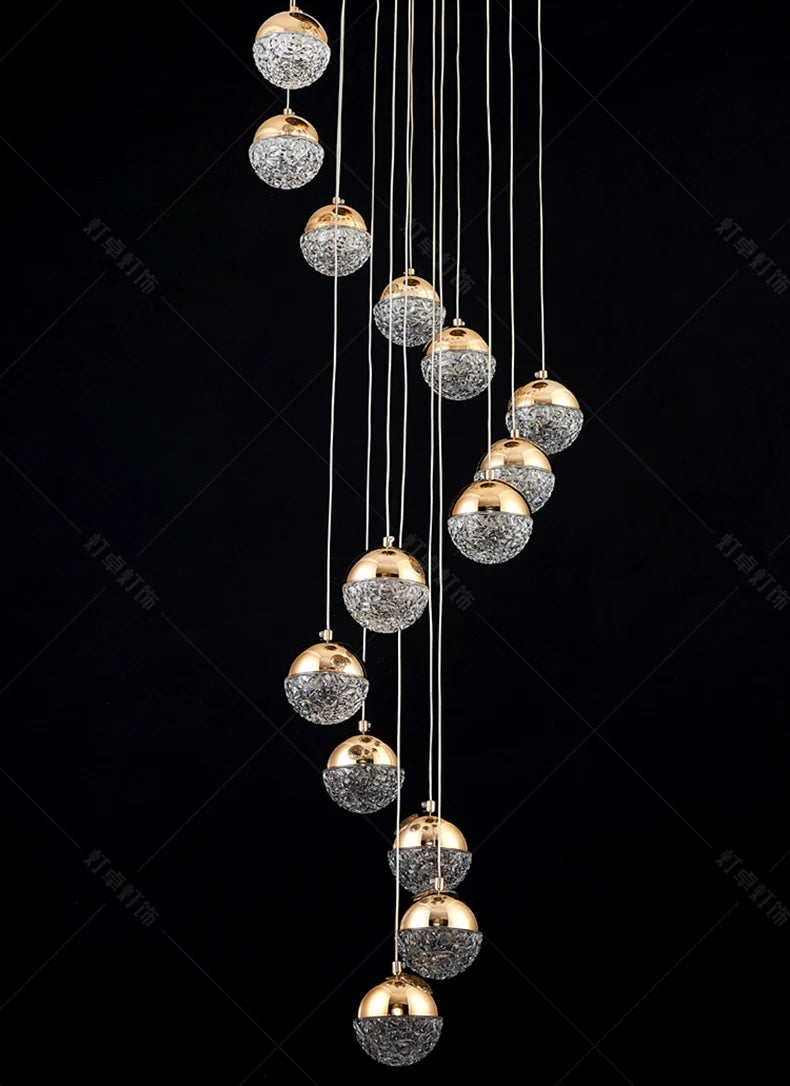 Modern home decor led lights pendant light lamps forstaircase Chandeliers for living room hanging light indoor lighting