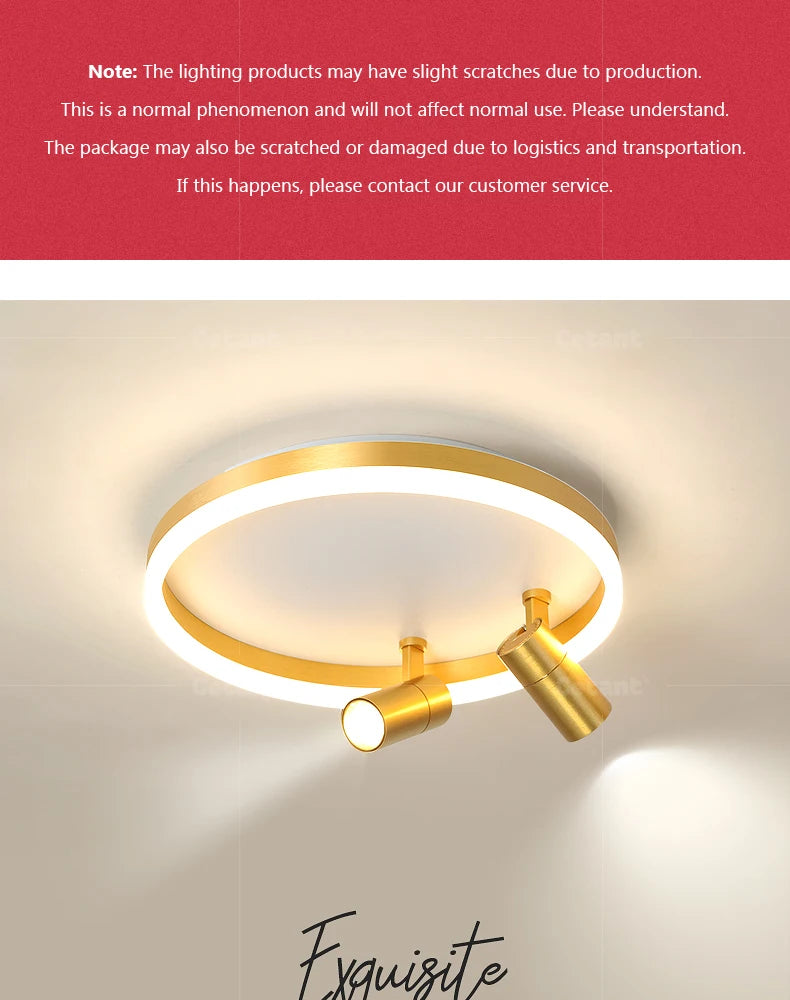 Modern LED Ceiling Lamp With Spotlight Chandelier For Bedroom Living Dining Room Aisle Home Decor Indoor Lighting Fixture Luster