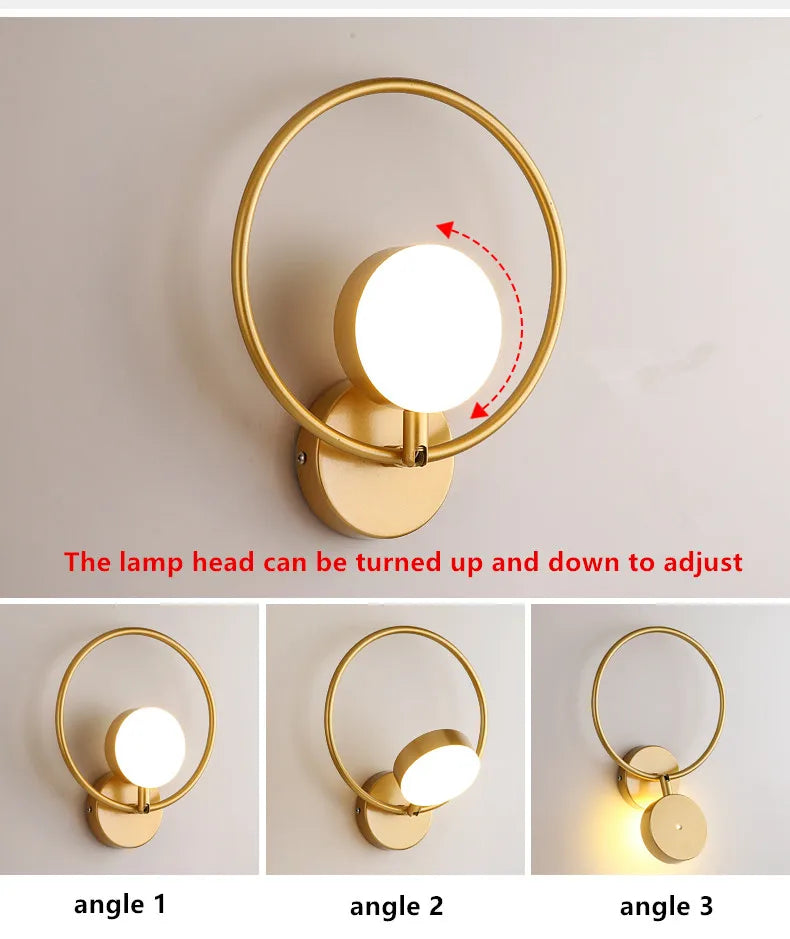 Light Luxury Modern Wall Lamp AC90-260V Living Room TV Background Wall Lamp Aisle Nordic Master Bedroom Bedside Lamp