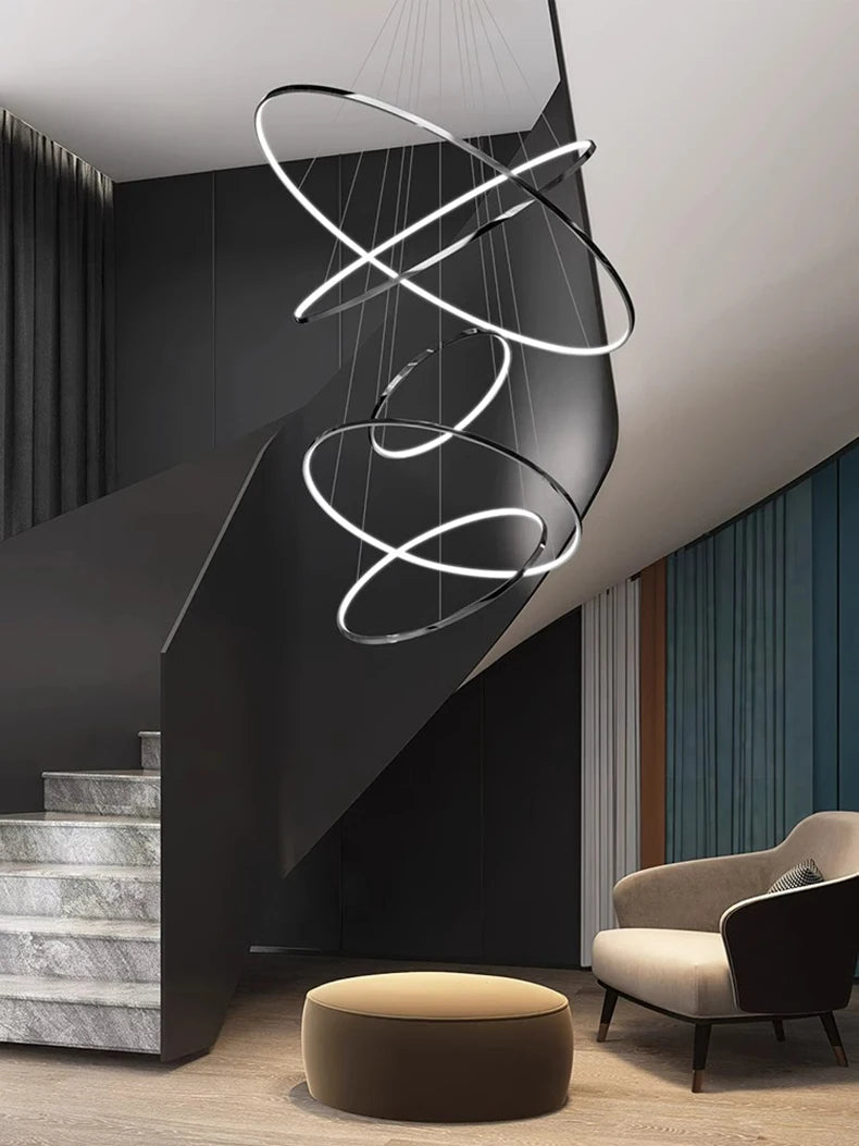 Modern home decor led lights pendant light lamps forstaircase Chandeliers for living room hanging light indoor lighting