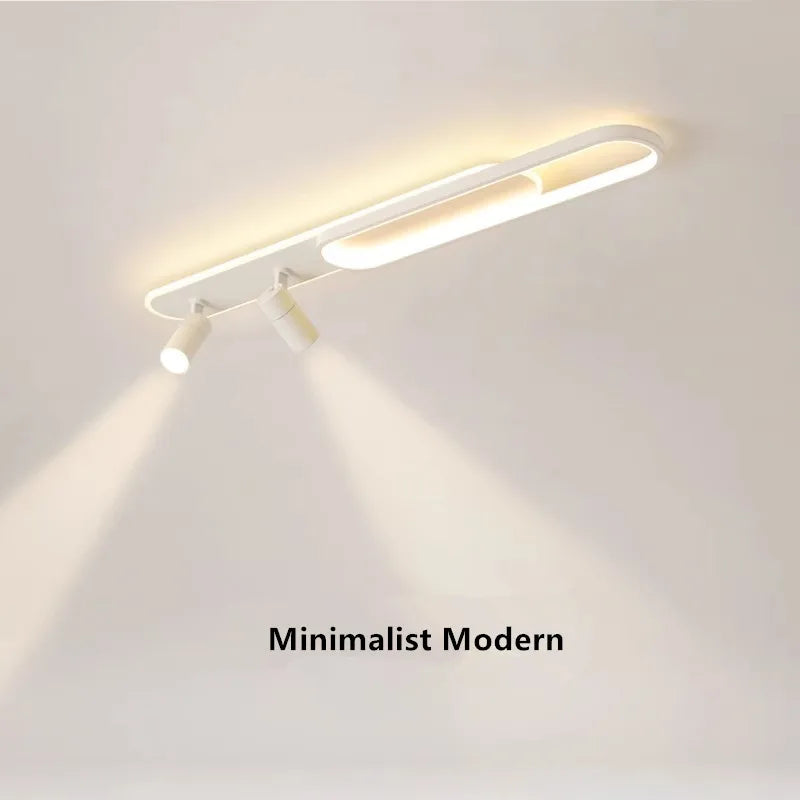 Track Spotlights No Main Lights Living Room Wall Lamp Long Hallway Light Cloakroom LED Ceiling Lights Spotlights For Dining Room