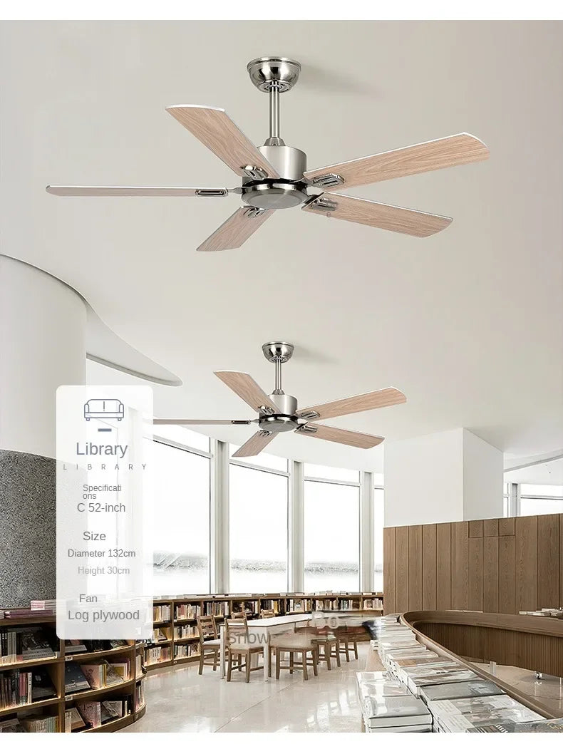 42/52 Inch New Type of Strong Wind Silent Industrial Retro Ceiling Fan, Dining Room Living Room Home Fan, No Photoelectric Fan