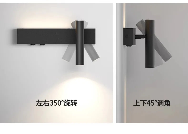 Bedroom Headboard LED Wall Light Atmosphere Light Modern Simple Living Room Background Wall Light Corridor Wall Spotlights