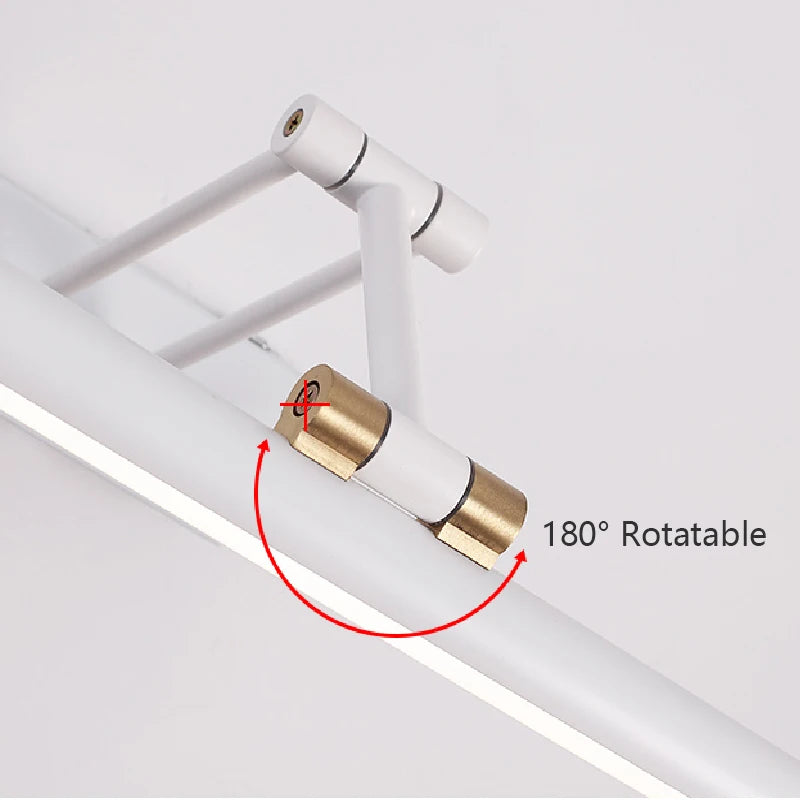 Mirror Front Light Bathroom Mirrors Cabinet Foldable Telescopic Adjustable Washbasin Shower Closet Strip LED Makeup Fill Light