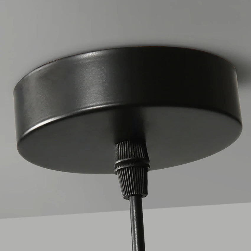 Glass Led Ceiling Chandelier E27 Black Pendant Lamp For Living Room Dining Table Kitchen Bedroom Modern Gray Art Hanging Light