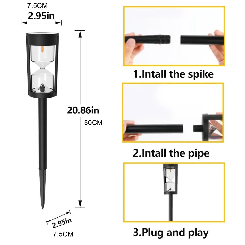4PCS Solar Lights Outdoor Waterproof Solar Garden Lights Pathway Lights for Your Garden, Landscape, Path, Driveway,Walkway Decor