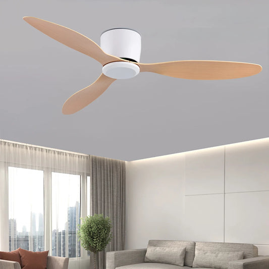 IRALAN 42inch/52inch Ceiling Fan without Light,6-Speed Reversible,Timer,Outdoor Bedroom Living Room-White/Black/Wood
