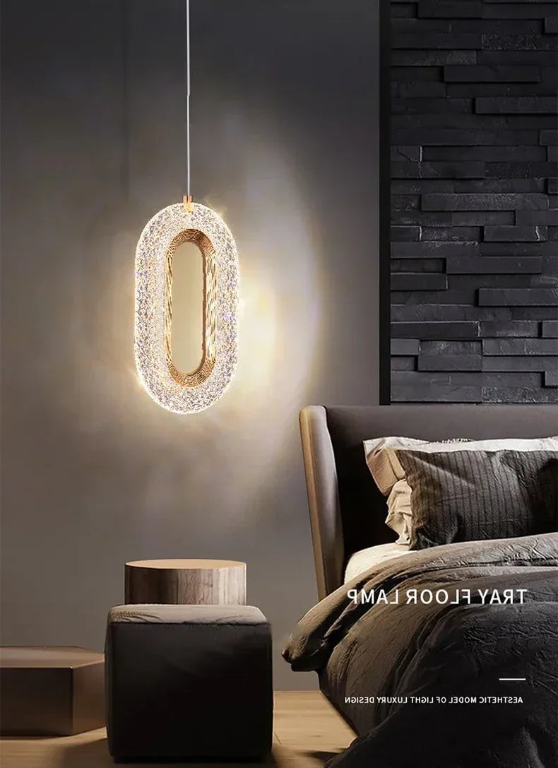 Modern Bedside Pendant Light, Long Line Living Room Background Wall Light, Study Pendant Light, Bedroom Interior Lighting
