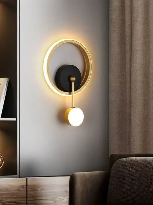 LED wall lamp, bedroom bedside lamp, new internet famous living room TV background wall lamp, simple and modern hallway staircas