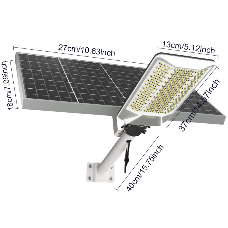 3pcs 1000W Solar Street Lamps,Outdoor IP67 Dusk to Dawn High Power Solar Powered Road Light,for Garden/Parking-Lot/Driveway/Yard