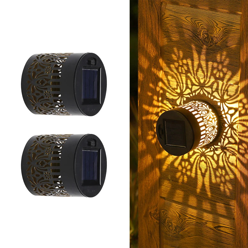 2026 Solar Outdoor Wall Light Waterproof Projection Lamp for Yard Terrace Patio Walkway Landscape Lighting Outdoor Decor