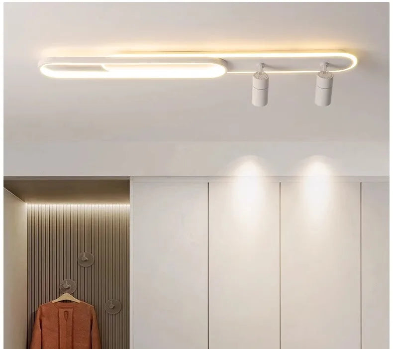 Track Spotlights No Main Lights Living Room Wall Lamp Long Hallway Light Cloakroom LED Ceiling Lights Spotlights For Dining Room