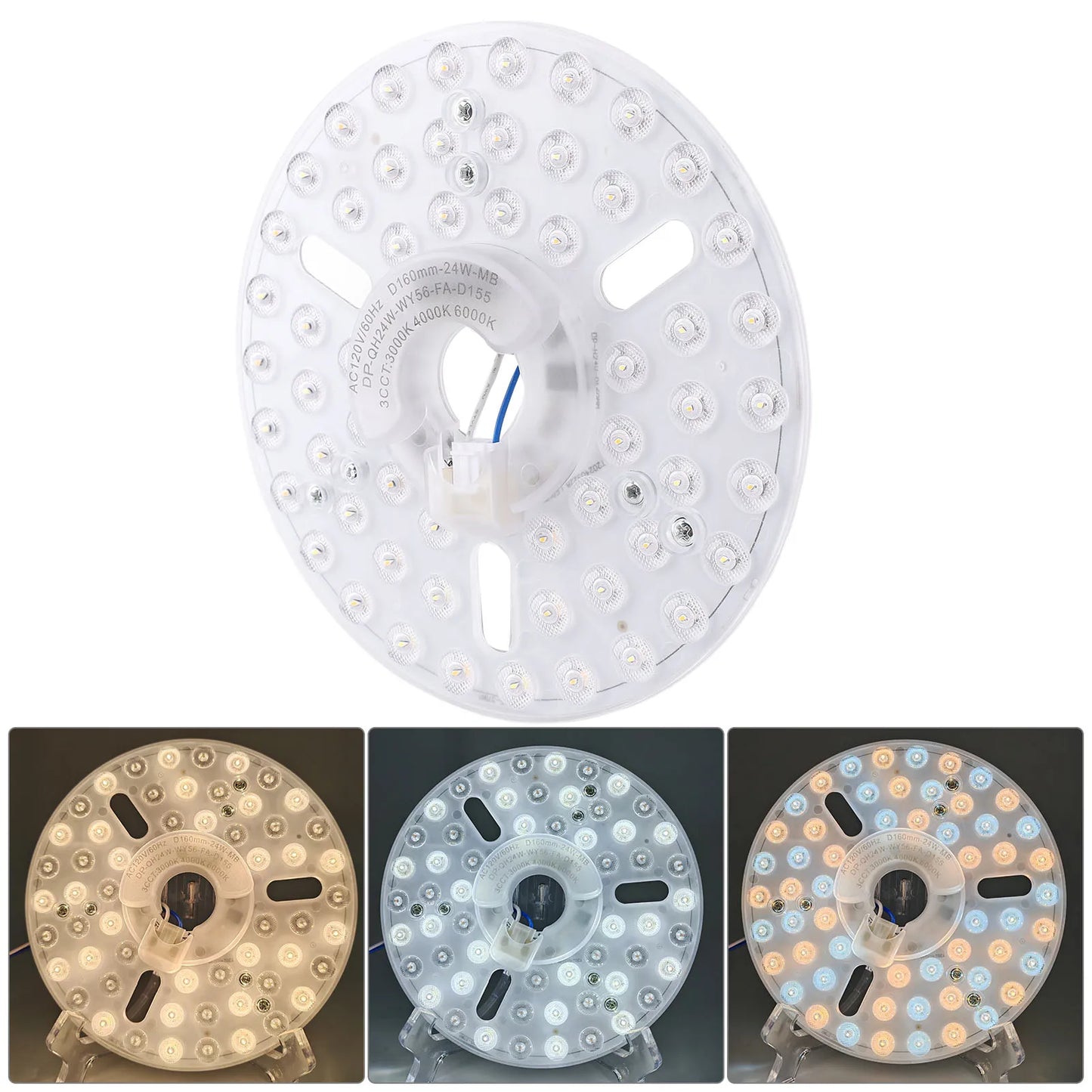 Ceiling Fan Light 6.3-inch LED Ceiling Fan Light Replacement Part Magnetic Suction Cup Freely Adjustable Brightness