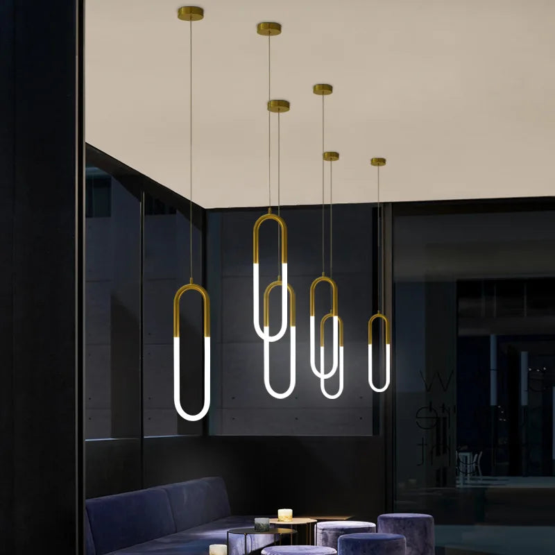 Modern Luxury Pendant Lamp Bedroom Bedside Bathroom Entrance LED Chandeliers Restaurant Kitchen Dining Hall Bar Hanging Lighting