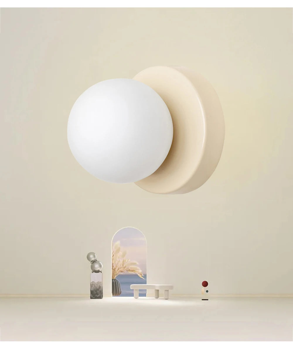 Nordic LED Glass Wall Lamp Minimalist G9 Base Orb Sconce For Bedroom Study Hallway Staircase Aisle Entrance Lighting Fixtures
