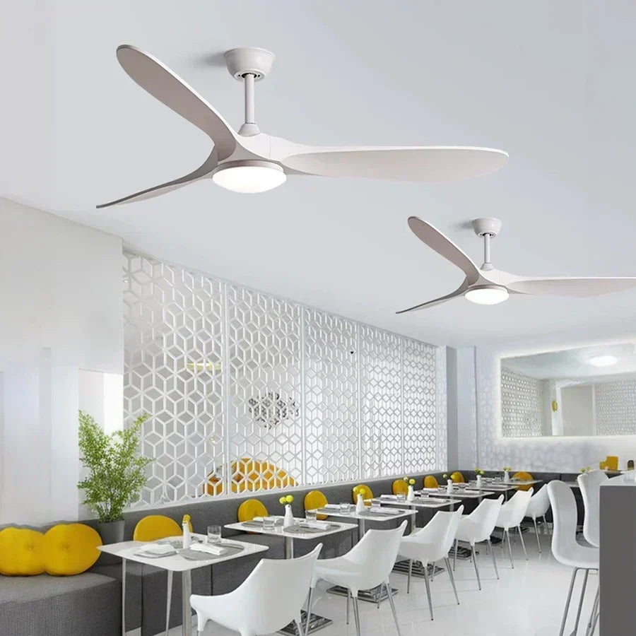 Low Floor Modern Ceiling Fan with Lights, 6-speed Adjustable DC Motor Reversible Blade Remote Control LED Fan with Lights