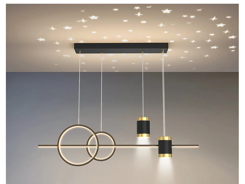 Restaurant Lighting 100cm Long Strip Decoration Dining Table Light Living Room Restaurant Modern LED Pendant Light Fixture Light