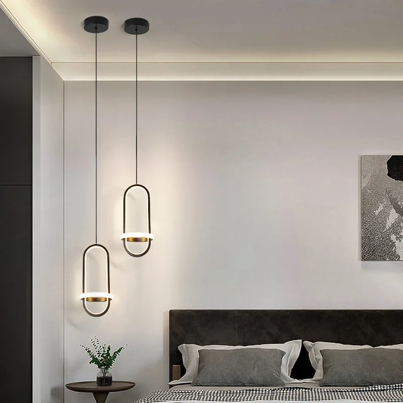Nordic Modern LED Pendant Light Bedroom Bedside Hanging Chandeliers Lamp For Living room Dinnig Room Table Lamp Lighting Fixture