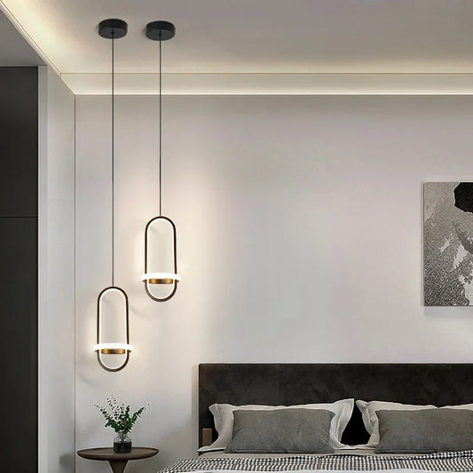 Nordic Modern LED Pendant Light Bedroom Bedside Hanging Chandeliers Lamp For Living room Dinnig Room Table Lamp Lighting Fixture