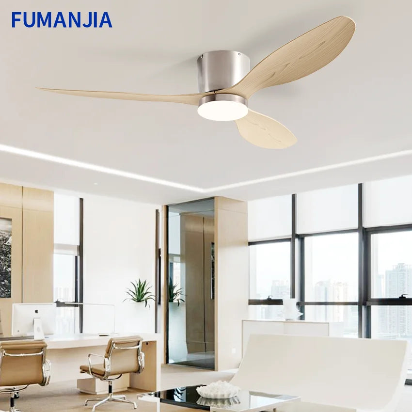 FUMANJIA Ultra-Thin DC Ceiling Fan with Remote - 6-Speed Silent, 3 ABS Blades, Ideal for Low Ceilings & Minim Spaces Energy