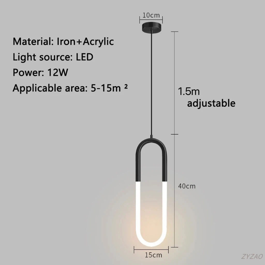 Modern Luxury Pendant Lamp Bedroom Bedside Bathroom Entrance LED Chandeliers Restaurant Kitchen Dining Hall Bar Hanging Lighting
