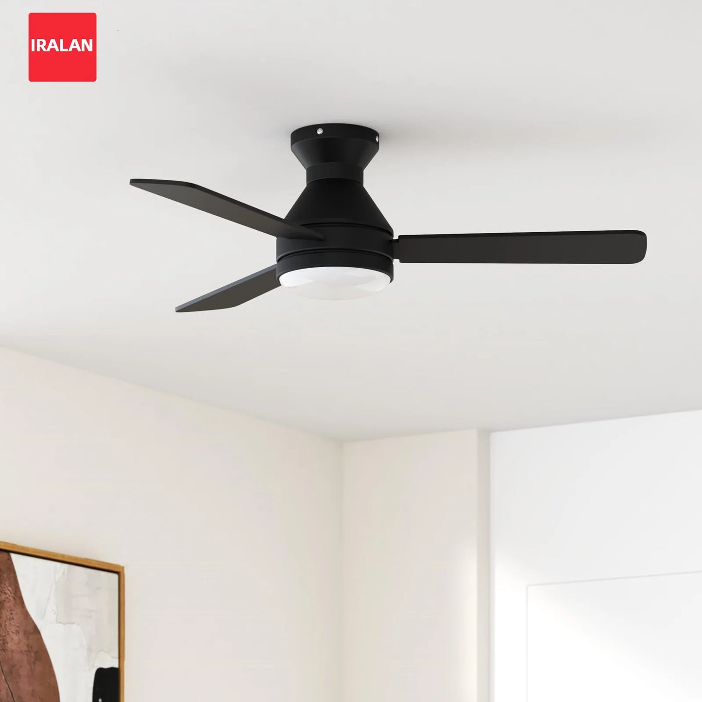 Silent Ceiling Fan with Light LED Smart Remote Control Dimmable 6-Speed Electric Fan Simple Energy-saving Large Home Ceiling Fan